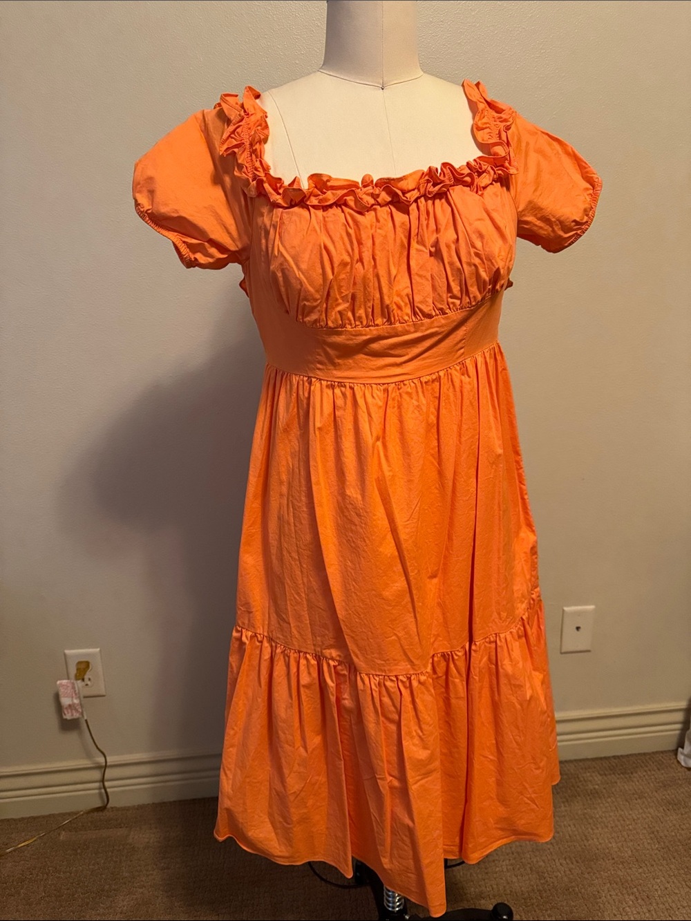 BCBG Generation Orange Midi Dress